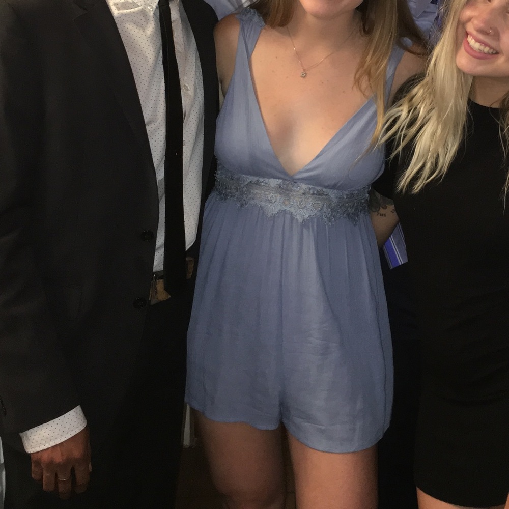Light Blue Flowy Romper